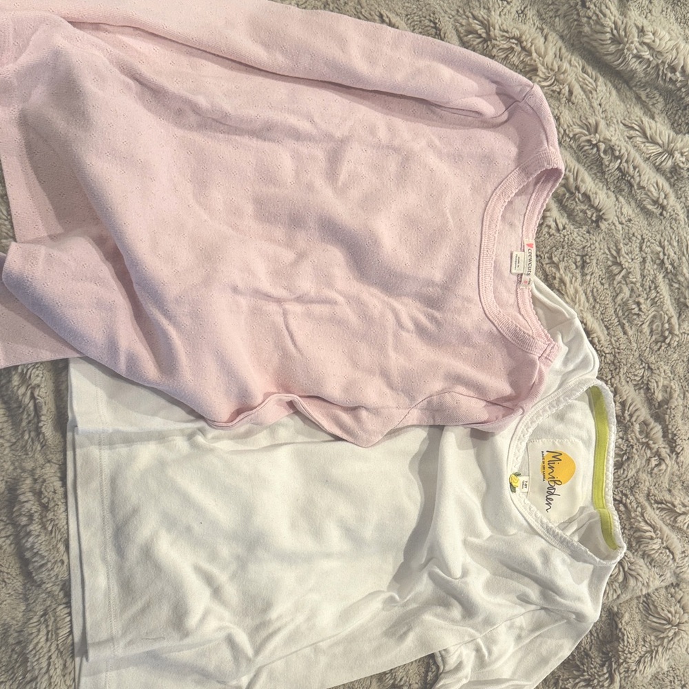 Pink and White Kids Shirts Set Min, Bowden, and crew cuts both size 8